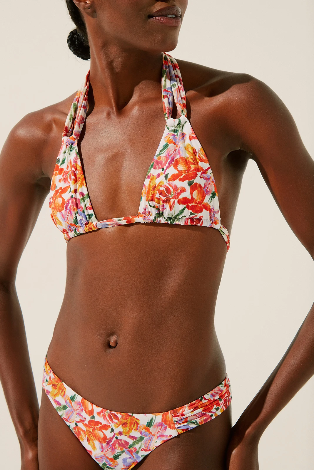 Agua De Coco Media Franzida Floral Ikat - Image 5