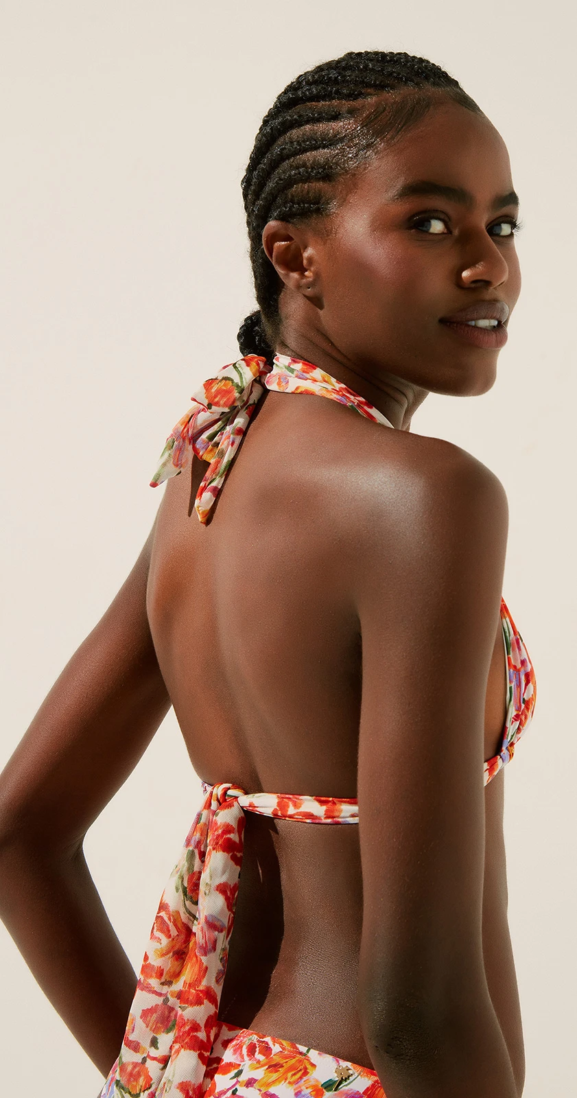 Agua De Coco Media Franzida Floral Ikat - Image 7