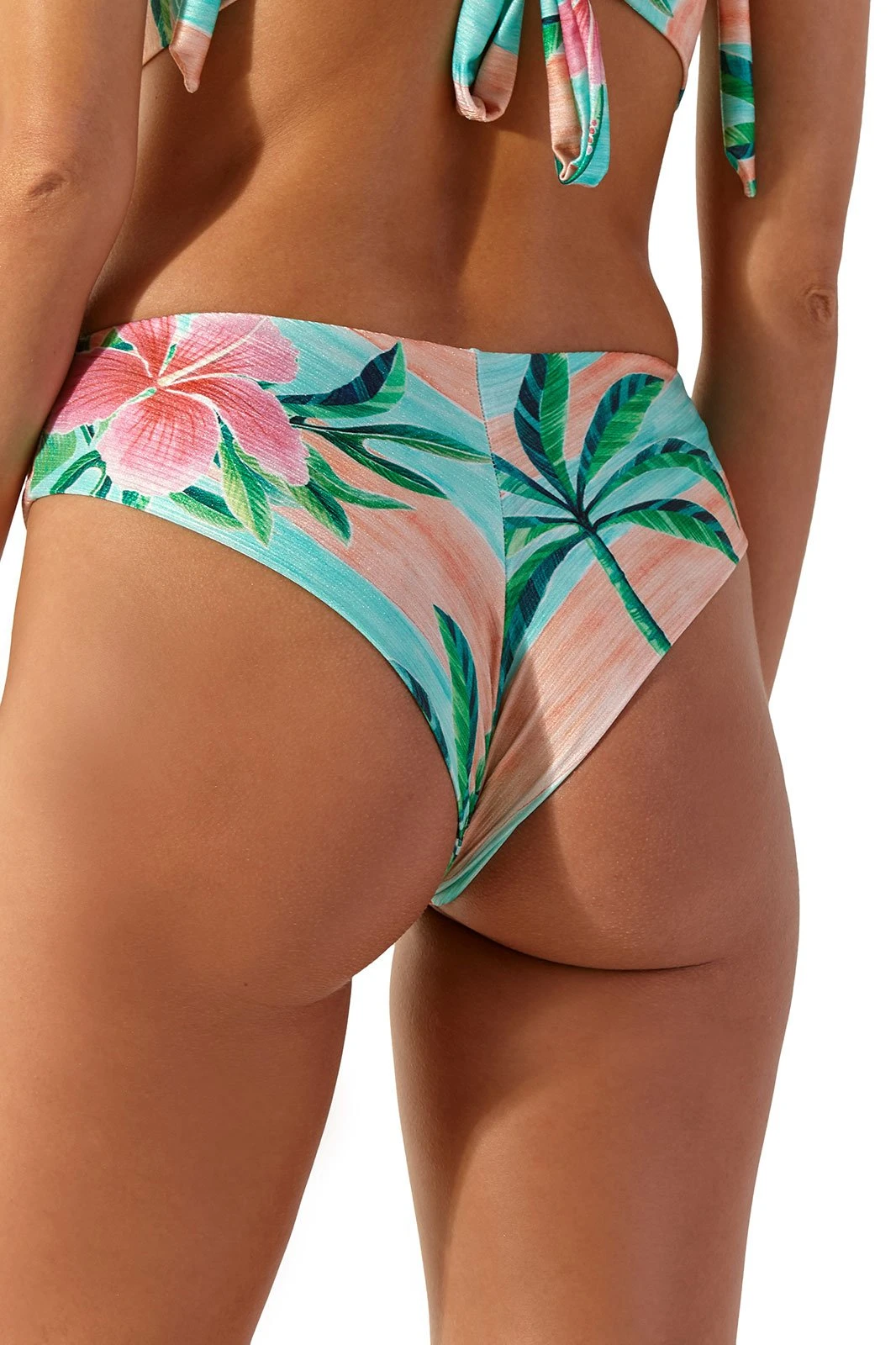 Colorful Tropical Longline Bralette Bikini - Pacifico Levemente - Image 5