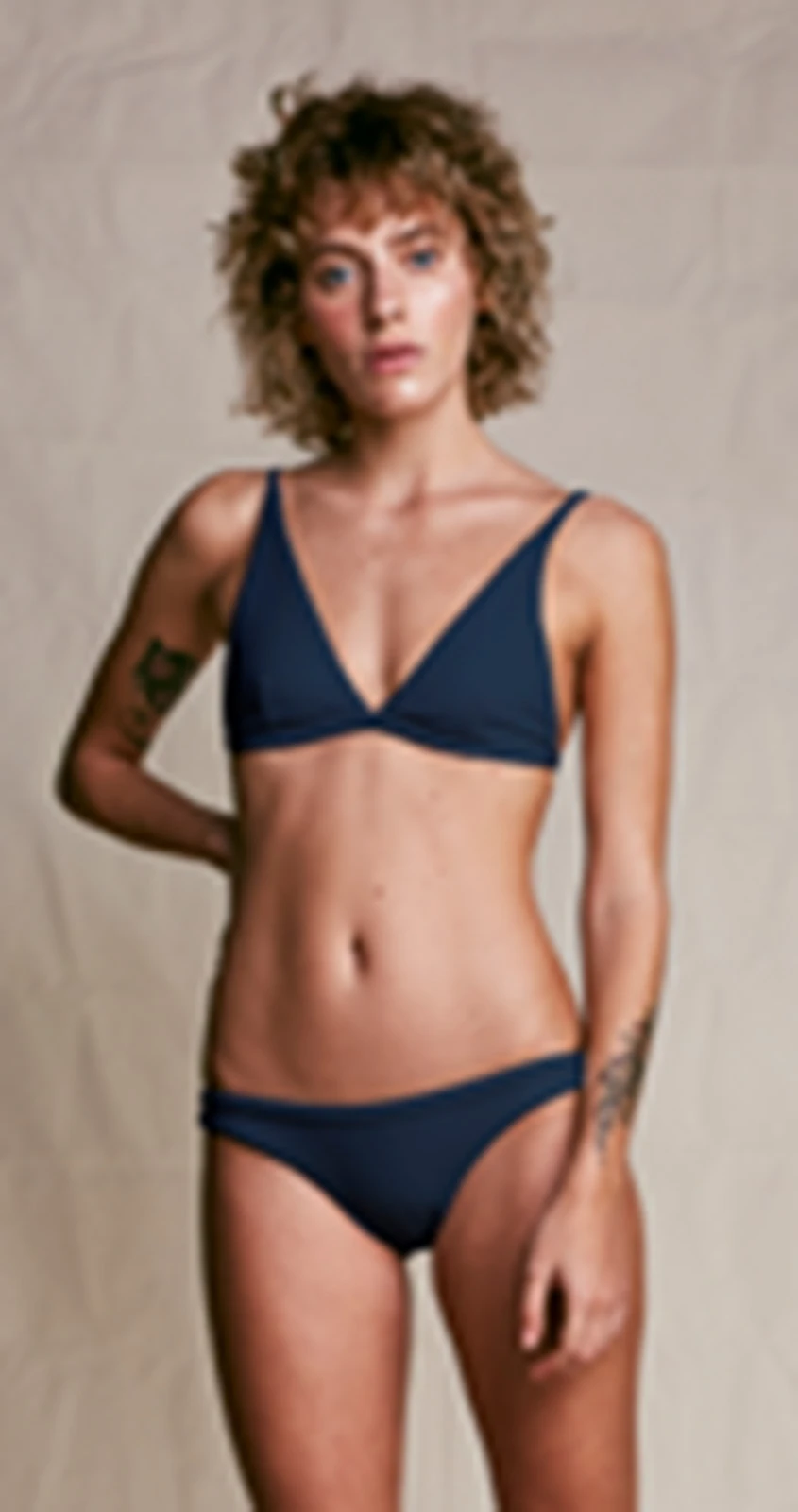 Crepe Lingerie Bikini Deep Blue - Image 3