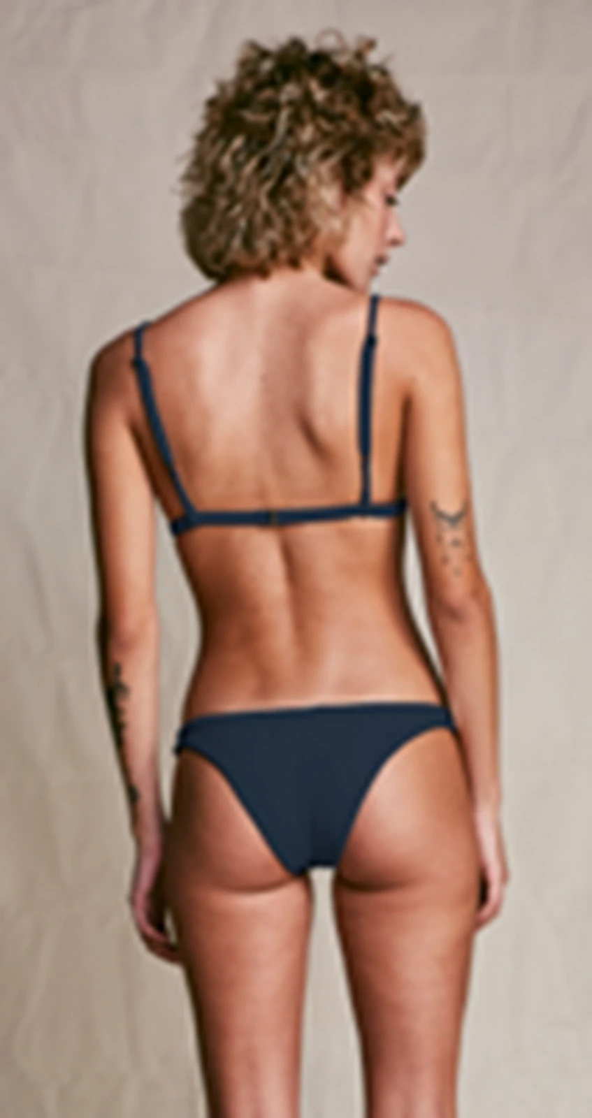 Crepe Lingerie Bikini Deep Blue - Image 4