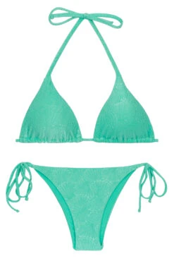 Water Green Bikini With Shell Pattern - Set Atlantis Tri-inv Ibiza