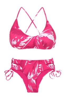Set Pink-palms Bralette Madrid