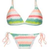 Tie-dye Stripe Side-tie Brazilian Bikini - Set Revelry Tri-fixo Ibiza