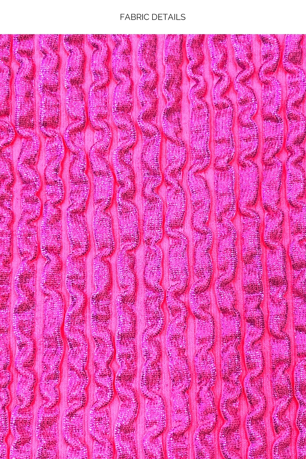 Wavy Ruched Bella Metallic Hot Pink - Image 5